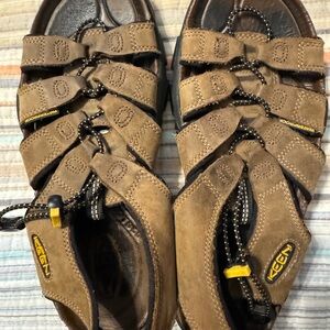 Keen Brown Sandals with Black Accents